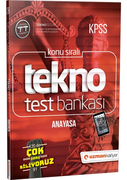 Uzman Kariyer Yayınları Tekno Anayasa Test Bankası Dijital Çözümlü