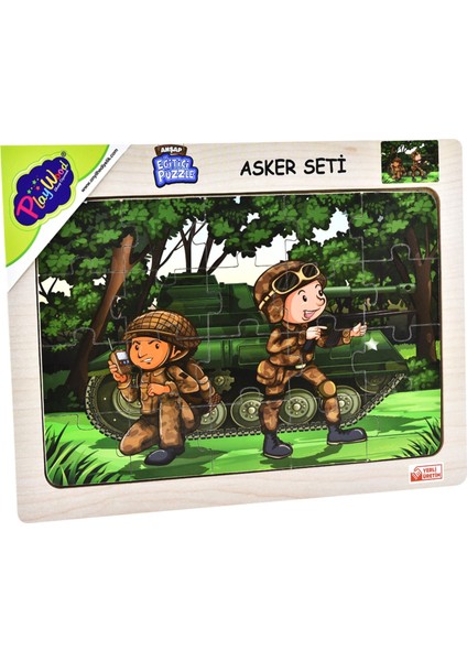 Ahşap Eğitici Puzzle Asker Seti