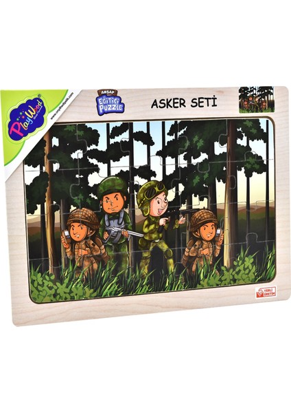 Ahşap Eğitici Puzzle Asker Seti