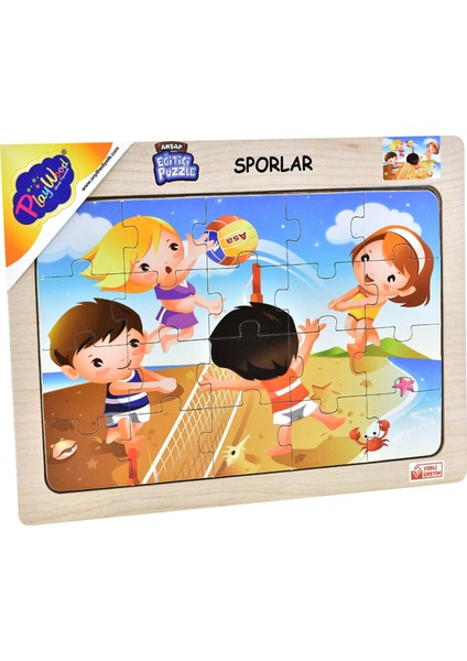 Ahşap Eğitici Puzzle Sporlar Voleybol