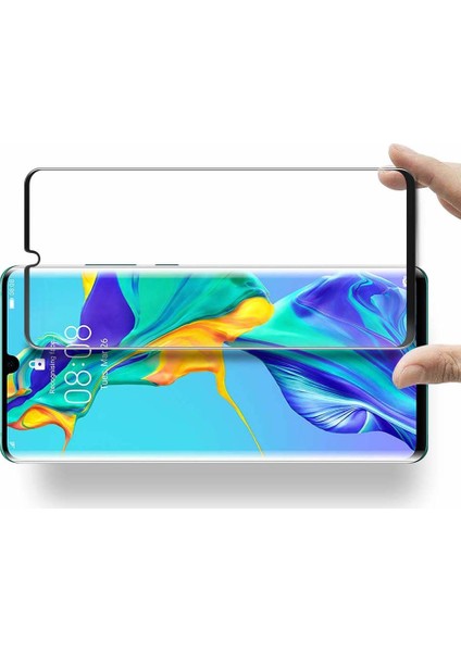 Huawei P30 Pro Tam Ekran Kavisli 5D Ekran Koruyucu