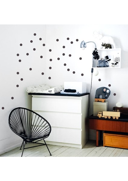 Areksan Reklam Siyah Pots Dekoratif Puantiyeler Çocuk Odası Duvar Sticker 80 Adet 3 cm fiyatları