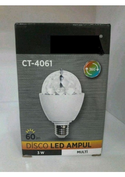 3W Power LED-RGB-360 Disko Ampul E27 Duylu-Led Par Işık Robotu CT-4061 modelleri