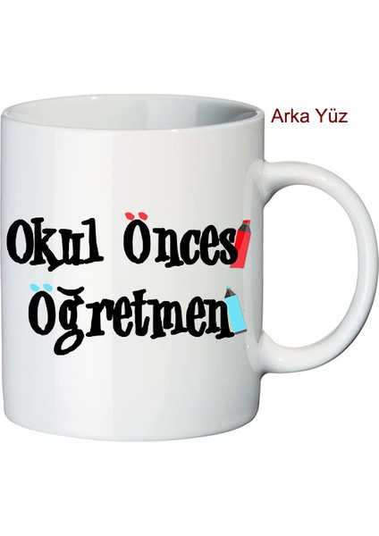 Okul Öncesi Öğretmenine Hediye Kupa Bardak modelleri