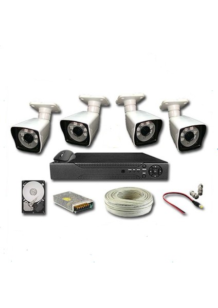 4 Kameralı 2mp 1080 Ful Ahd Güvenlik Seti 320 GB HDD Dahil