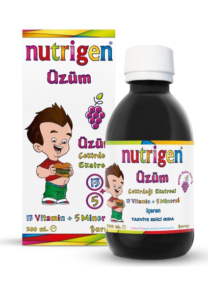 Üzüm Çekirdeği Ekstreli Vitamin Mineral Şurubu 200 ml