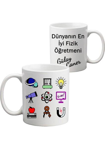 Fizik Öğretmeni Öğretmenler Günü Hediyesi Kupa Bardak