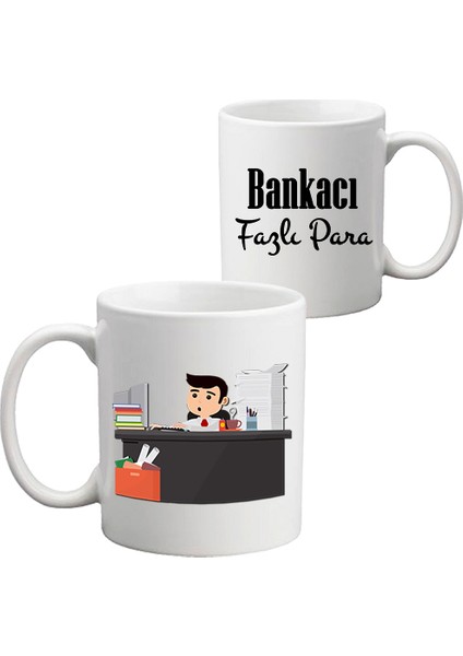 Erkek Bankacıya Hediye Kupa Bardak