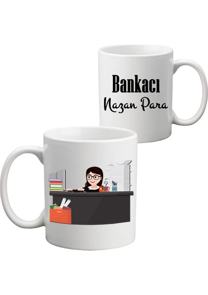 Bayan Bankacıya Hediye Kupa Bardak