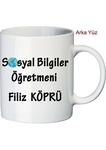 Sosyal Bilgiler Öğretmenine Hediye Kupa Bardak modelleri