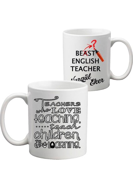 Ingilizce Öğretmenine Hediye Best Teacher Kupa Bardak