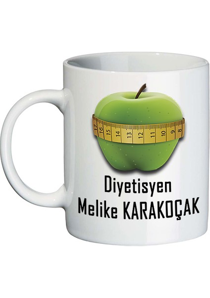 Diyetisyene Hediye Elma Kupa Bardak