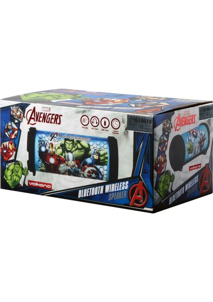 Marvel Avengers Yenilmezler Radyolu USBli Bluetooth Hoparlör Lisanslı MV-1003-AV1