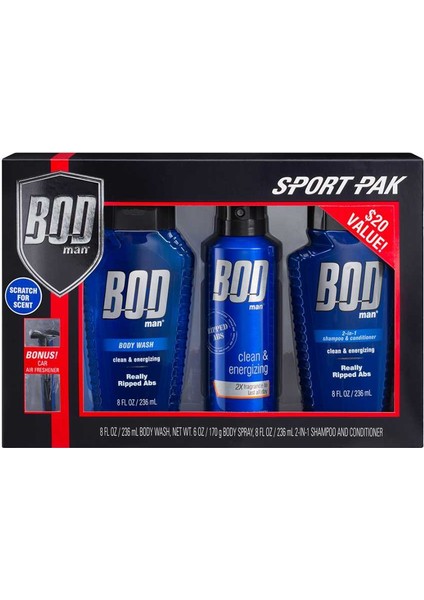 Bodman Really Ripped Abs Sport Pak Erkek Hediye Seti