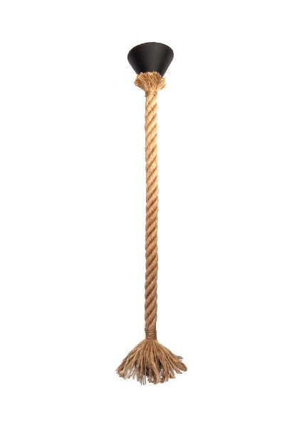 Dekoratif Jut Halat Sarkıt Avize 60 cm Boy E27 Duy Tavan Rozanslı