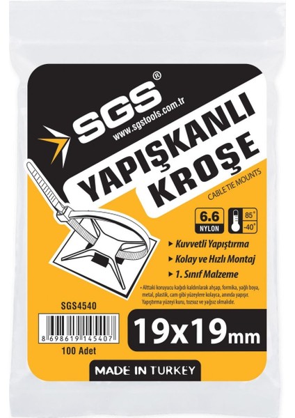 Kroşe Yapışkanlı 19 x 19 mm