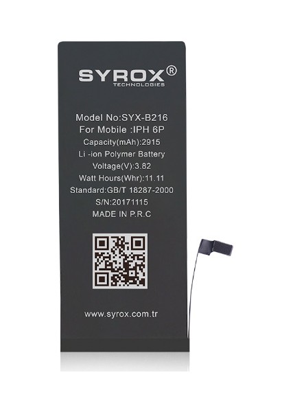 SYX-B216 Apple iPhone 6 Plus Batarya