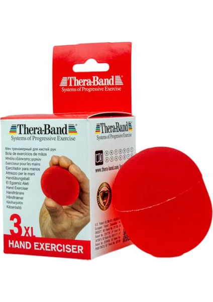 12340 Hand Exerciser Xl El Jel Egzertsiz Topu Hafif Sert Kırmızı