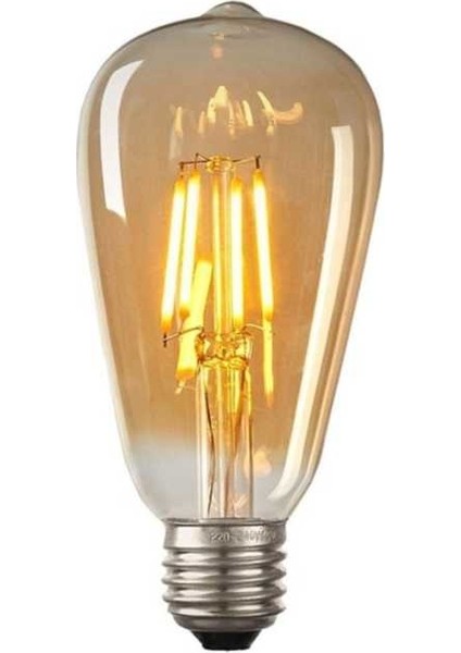 CT-4284 6W E27 Amber Rustik LED Ampul 4'lü Paket