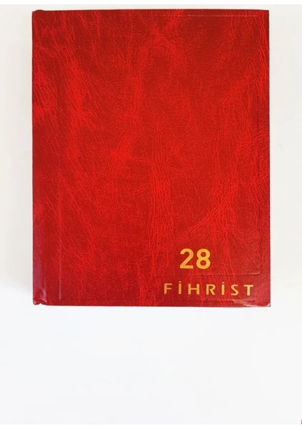 Ticari Fihrist 28'li 17X24 Cilt Bezli Kırmızı