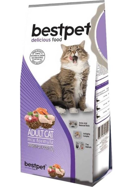 BestPet Karışık Etli Kuru Kedi Maması 15 Kg