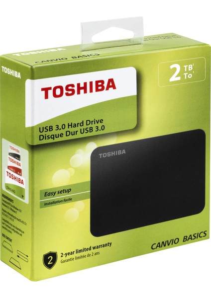 Canvio Basic 2.5" 2 TB USB 3.0 Gen1 Harici Harddisk (HDTB420EK3AA)