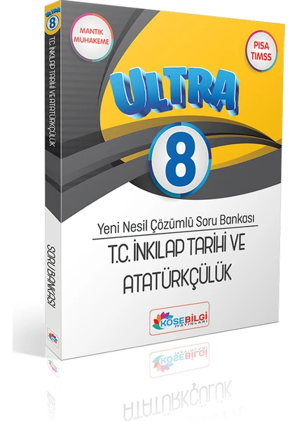 Köşebilgi Yayınları 8.Sınıf T.C. İnkılap Tarihi ve Atatürkçülük Ultra Çözümlü Soru Bankası