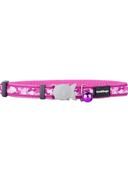 Reddingo Kamuflaj Desenli Pembe Kedi Boyun Tasması 12 mm