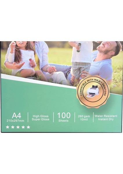 A4 (20X30CM) 260GR Premium Photo Inkjet Kağıt – Gloss (Parlak)
