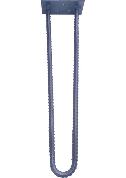 Retro Rustik Firkete Sehpa Ayağı Gümüş Yaldız 45 cm