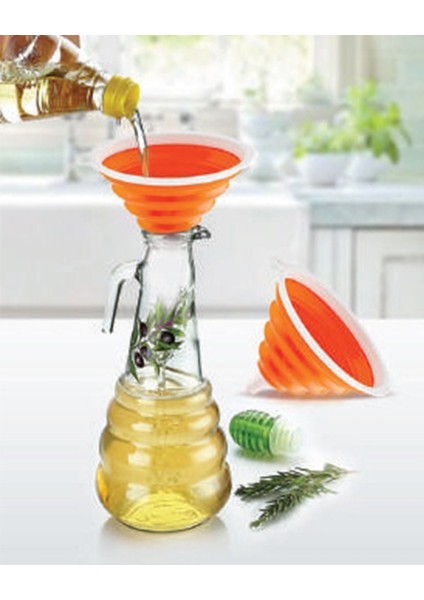 Karbonplast Çift Renkli Akordeon Huni - Double Color Accordion Funnel