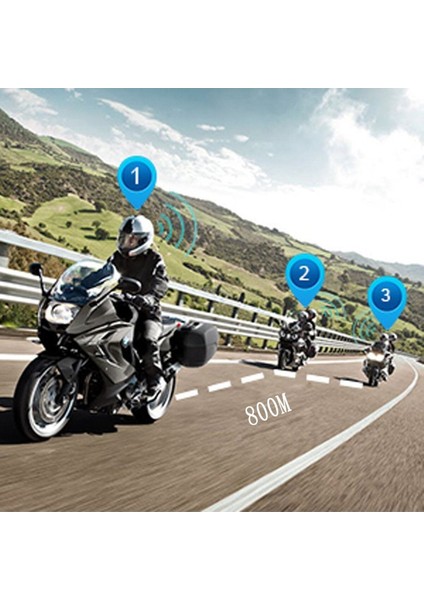 T-Com Vb Bluetooth Radyolu Su Geçirmez İntercom 800 Mt