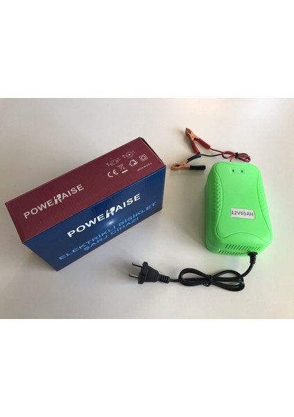 Elektrikli Bisiklet Şarj Cihazı 12V 65AH Adaptör | Kuru Akü Şarj Aleti | 12 Volt 65 Amper Tam Amper ve Voltaj Uyumlu