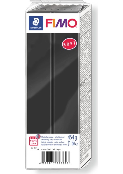 Staedtler Fimo Soft Polimer Kil 454 Gr. 9 Black (Siyah)