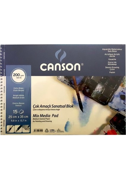 Finface Çok Amaçlı Sanatsal Blok 200 Gr. 25X35 Cm. 15 Sayfa