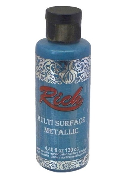 Multi Surface Metalik Her Yüzey Için Akrilik Boya 130 Cc. 6532 Turkuaz