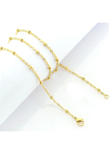 2,4 mm. 50 cm. Araları Toplu Çelik Zincir eb28