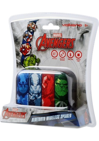 Marvel Avengers Bluetooth Kablosuz Hoparlör Lisanslı MV-1010-AV