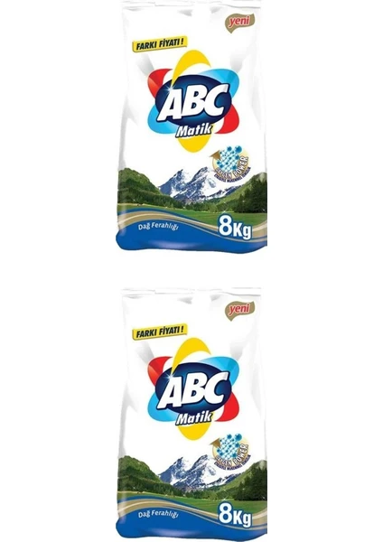 Abc Toz Deterjan Dağ Ferahlığı 8 kg 2'li