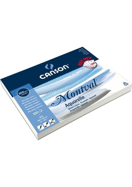 Montval Maxi Pack Suluboya Defteri Blok 300 Gr. 100 Sayfa 29,7X42 Cm. (A3)