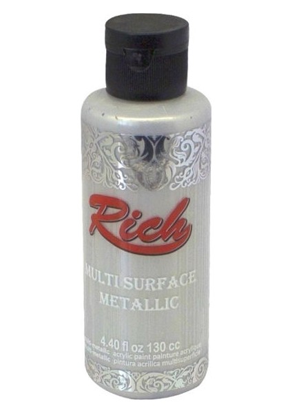 Multi Surface Metalik Her Yüzey Için Akrilik Boya 130 Cc. 6502 Gümüş