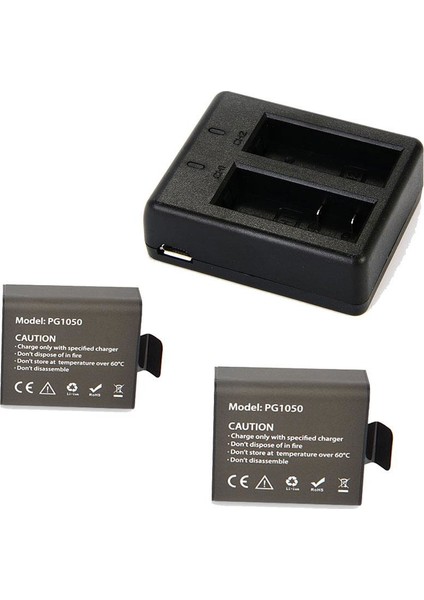 İkili Şarj Cihazı + İkili Batarya Seti