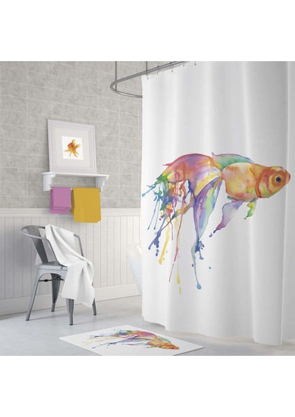 Tropik Goldfish Banyo Duş Perdesi Tek Kanat 1 x 180 x 200 cm