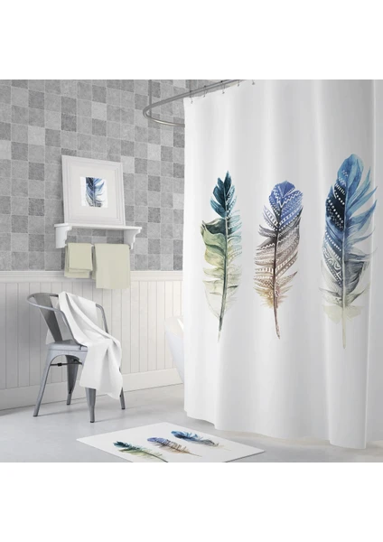 Tropik Plume Banyo Duş Perdesi Tek Kanat 1 x 180 x 200 cm