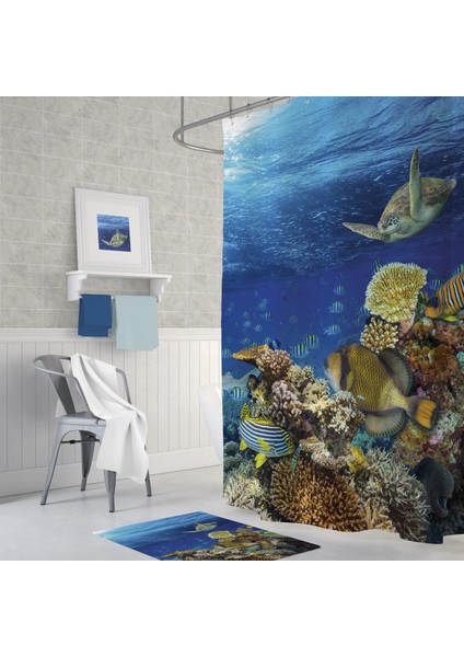 Tropik Aquarium Banyo Duş Perdesi Tek Kanat 1 x 180 x 200 cm