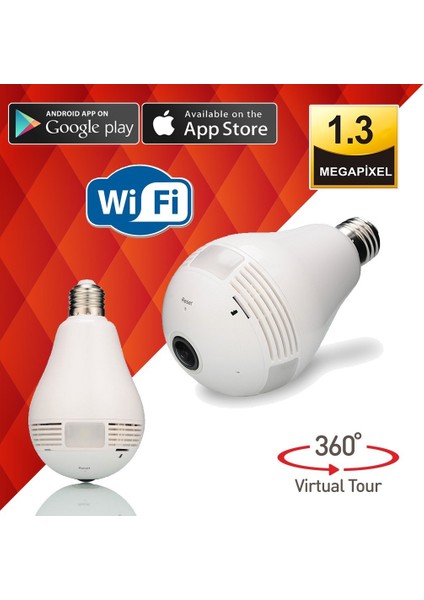 Ip-28 360 Derece Güvenlik Kamerası Panoramik Ampul fiyatları