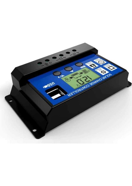 Solar Güneş Paneli Akü Şarj Kontrol Regülatörü 12V/24V 30 Amper