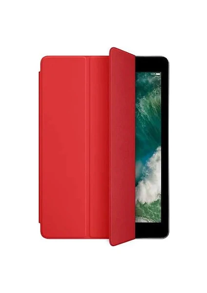 Apple iPad 9.7" 2018 6.Nesil Mrjn2Tu/A Sun. Deri Kılıf Smart Cover Kırmızı