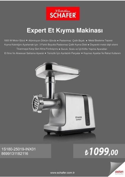 Expert Et Kıyma Makinesi Inox