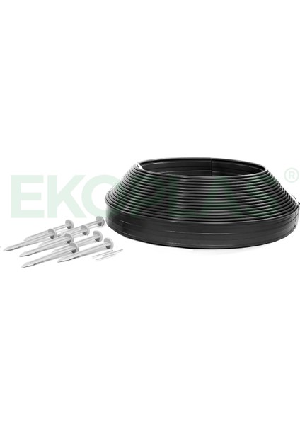 Flex Edge Plastik Çim Sınırlayıcı Esnek 25 m Siyah